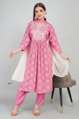 mahisha fashion Embroidered Kurta, Trouser/Pant & Dupatta Set