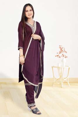 Bilori Embroidered Kurta, Trouser/Pant & Dupatta Set
