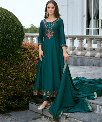 VredeVogel Embroidered Kurta, Trouser/Pant & Dupatta Set