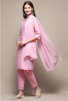 BIBA Woven Kurta, Trouser/Pant & Dupatta Set