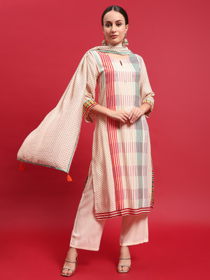 SHREE - SHE IS SPECIAL Striped Kurta, Trouser/Pant & Dupatta Set