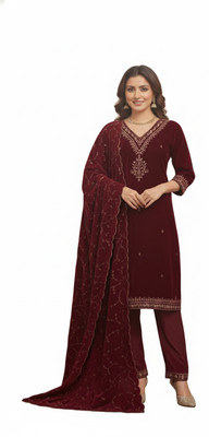 Kind stitch Embroidered Kurta, Trouser/Pant & Dupatta Set