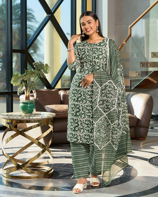 YANA ENTERPRISE Solid Kurta, Salwar & Dupatta Set