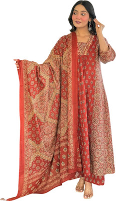 Theasvolks Embroidered Kurta, Trouser/Pant & Dupatta Set
