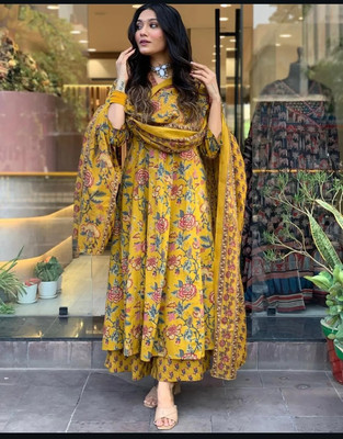 Dhruvil Impex Embroidered Kurta, Trouser/Pant & Dupatta Set