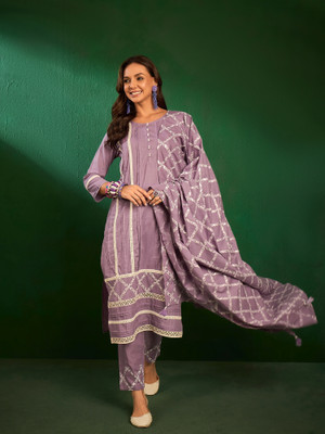 Sangria Embroidered Kurta, Trouser/Pant & Dupatta Set