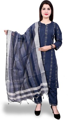 A S Enterprises Printed Kurta, Trouser/Pant & Dupatta Set