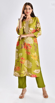 KOUSALYA FASHIONS Floral Print Kurta, Trouser/Pant & Dupatta Set
