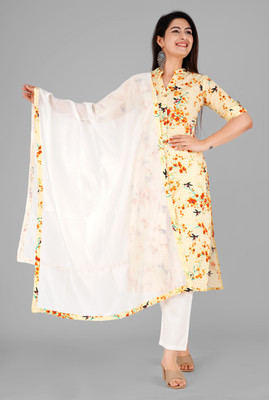 RF CLOTHES Printed Kurta, Trouser/Pant & Dupatta Set