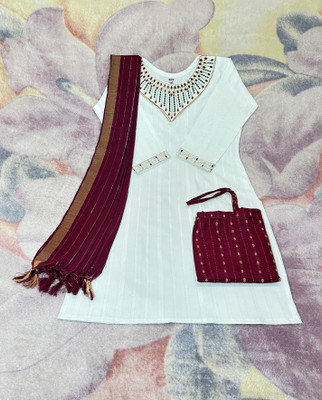 The sius fashion Embroidered Kurta, Trouser/Pant & Dupatta Set