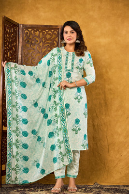 TANMANI Floral Print Kurta, Trouser/Pant & Dupatta Set