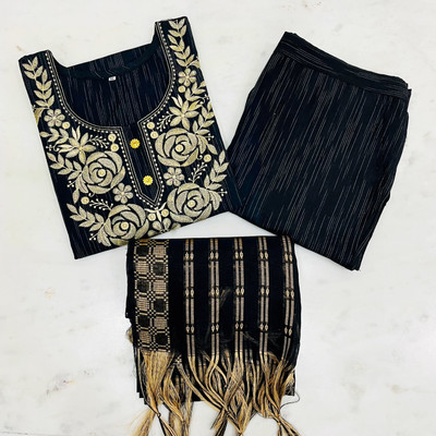 Tikkar Embroidered Kurta, Trouser/Pant & Dupatta Set