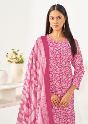 Larqi Floral Print Kurta, Trouser/Pant & Dupatta Set
