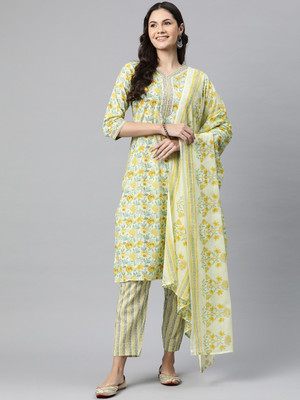 Readiprint Fashions Printed Kurta, Trouser/Pant & Dupatta Set