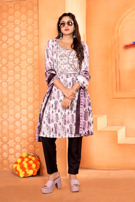 Sitara Setu Printed Kurta, Trouser/Pant & Dupatta Set