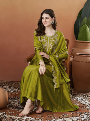 ZARLIKE Embroidered Kurta, Trouser/Pant & Dupatta Set