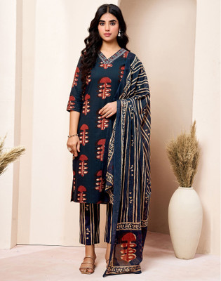 Skylee Printed Kurta, Salwar & Dupatta Set