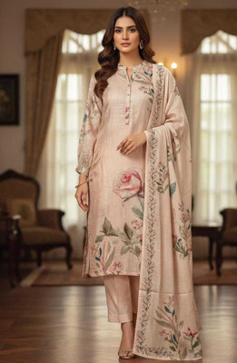 siyascollection Floral Print Kurta, Palazzo & Dupatta Set