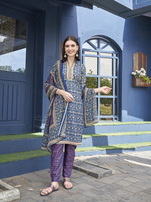 jmm Printed Kurta, Trouser/Pant & Dupatta Set