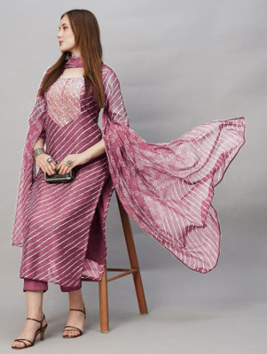 TRAHIMAM Women Kurti Pant Dupatta Set