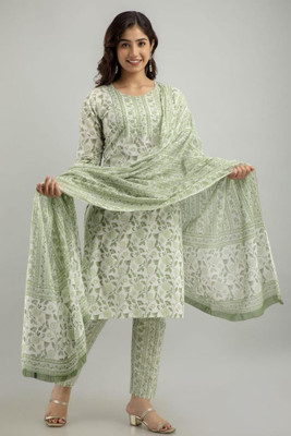 GUNAKSHI CREATIONS Floral Print Kurta, Trouser/Pant & Dupatta Set