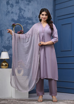 Saad Creation Embroidered Kurta, Palazzo & Dupatta Set