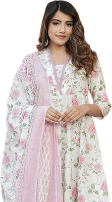 Kaswya Floral Print, Printed Kurta, Trouser/Pant & Dupatta Set
