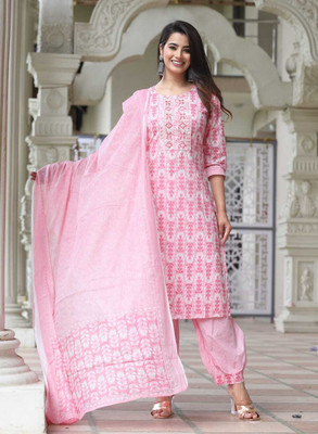 Aadhaya creation Self Design Kurta, Palazzo & Dupatta Set