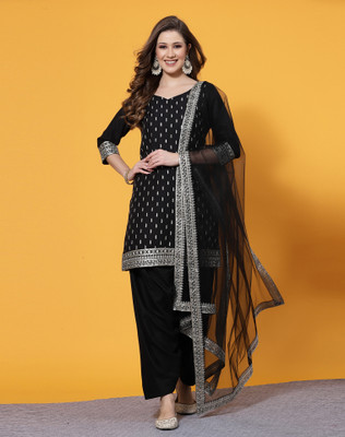 Tasrika Embellished, Embroidered Kurta, Salwar & Dupatta Set