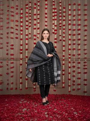 Fem Fashion Store Self Design Kurta, Trouser/Pant & Dupatta Set