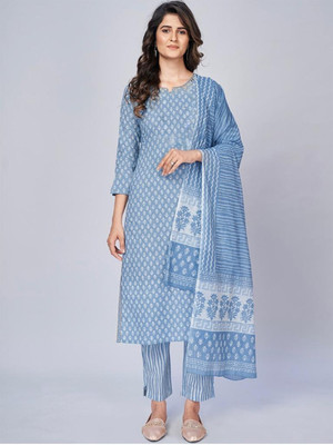 AnAdhTex Self Design Kurta, Trouser/Pant & Dupatta Set