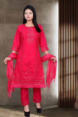 abulkalam Embellished Kurta, Trouser/Pant & Dupatta Set