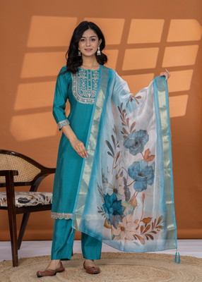Dizon Printed Kurta, Trouser/Pant & Dupatta Set