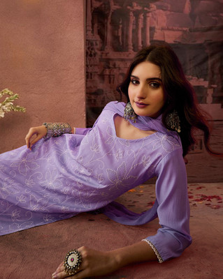 Tasrika Embroidered Kurta, Trouser/Pant & Dupatta Set