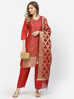 TS Lifestyle Floral Print Kurta, Trouser/Pant & Dupatta Set