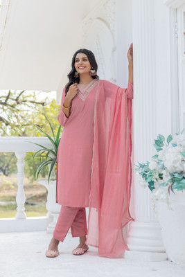 shiv textiles Embroidered Kurta, Trouser/Pant & Dupatta Set