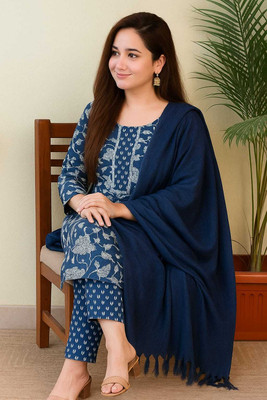 LBM COLLECTIONS Embroidered Kurta, Palazzo & Dupatta Set