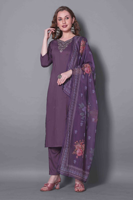 SHIVAYFAB Embroidered Kurta, Trouser/Pant & Dupatta Set