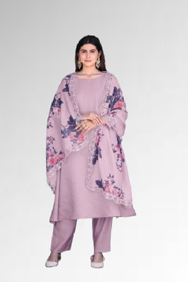 CLASSYCLOSET Floral Print Kurta, Trouser/Pant & Dupatta Set