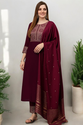 thegoodstore Embroidered Kurta, Trouser/Pant & Dupatta Set