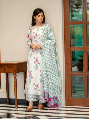 Royal Export Printed Kurta, Palazzo & Dupatta Set