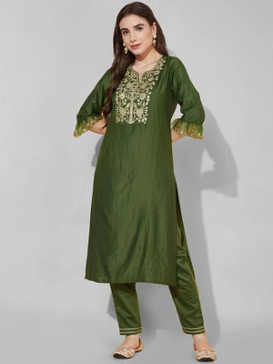 R4milA Embroidered, Printed Kurta, Trouser/Pant & Dupatta Set