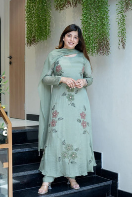 siyaexports Women Kurti Pant Dupatta Set