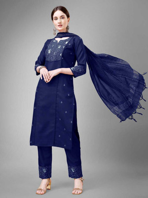 CreationRajvi Embroidered Kurta, Trouser/Pant & Dupatta Set