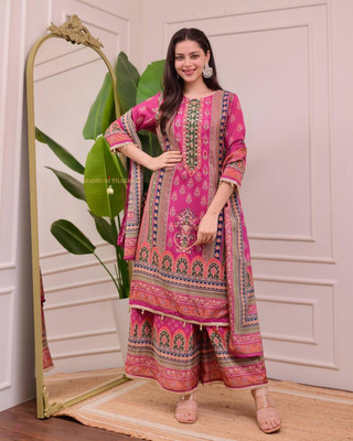 Aditi Printed Kurta, Trouser/Pant & Dupatta Set