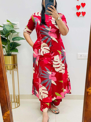 GORAZ Printed Kurta, Palazzo & Dupatta Set