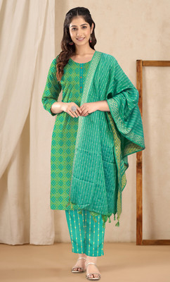 MT TEXTILE Self Design Kurta, Trouser/Pant & Dupatta Set