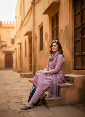 INSPIREFASHION Solid Kurta, Salwar & Dupatta Set
