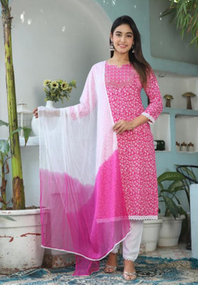 ALLEN WEAVE Printed Kurta, Trouser/Pant & Dupatta Set
