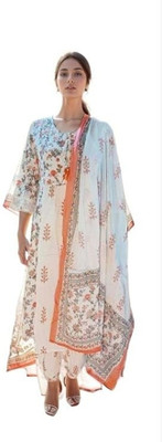 Vyanshak Fashions Embroidered Kurta, Trouser/Pant & Dupatta Set